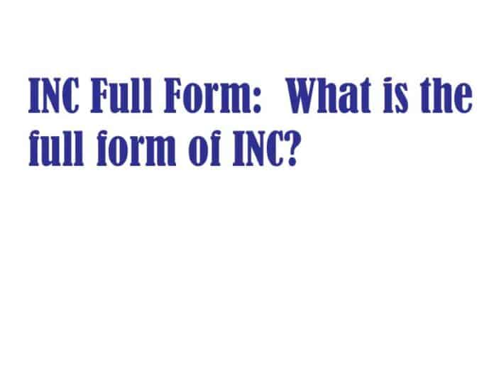 inc full form