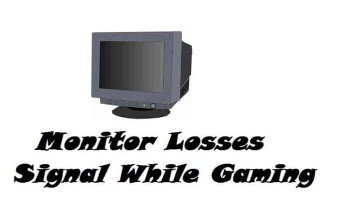 Monitor losses signal while gaming