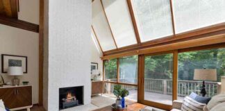 The Outdoor Furniture Trends Living room with outdoor terrace in house