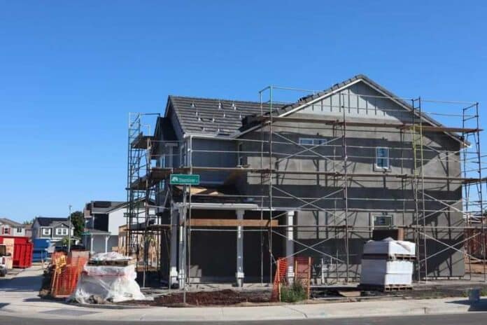 A new housing development under construction